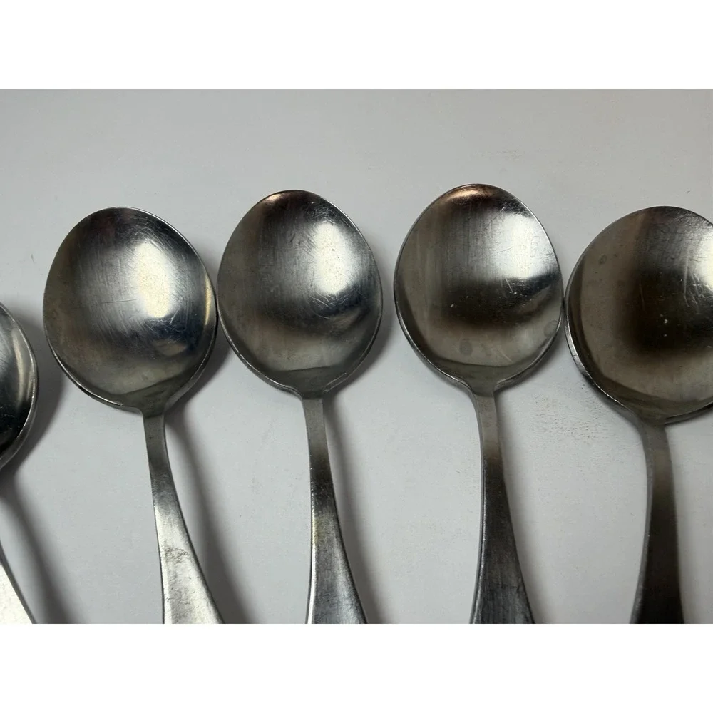 WMF Cromargan  Stainless Steel Form Soup spoons 7 1/8